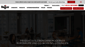What Regus.de website looked like in 2019 (4 years ago)