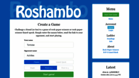 What Roshambo.me website looked like in 2019 (4 years ago)