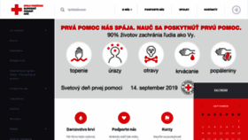 What Redcross.sk website looked like in 2019 (4 years ago)