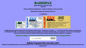 What Radiofax.org website looked like in 2019 (4 years ago)