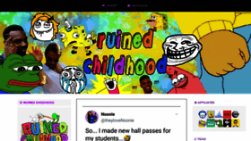What Ruinedchildhood.com website looked like in 2019 (4 years ago)