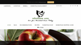 What Reformationacres.com website looked like in 2019 (4 years ago)