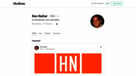 What Ronreiter.com website looked like in 2019 (4 years ago)