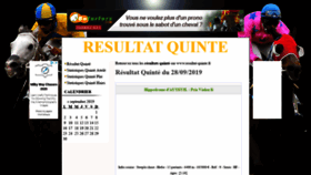 What Resultat-quinte.fr website looked like in 2019 (4 years ago)