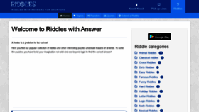 What Riddles.nu website looked like in 2019 (4 years ago)