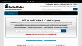 What Radiocodes.co.uk website looked like in 2019 (4 years ago)