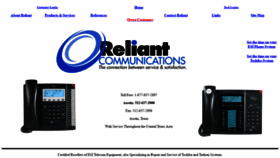 What Reliant-communications.com website looked like in 2019 (4 years ago)