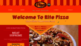 What Rite-pizza.com website looked like in 2019 (4 years ago)
