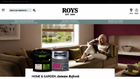 What Roys.co.uk website looked like in 2019 (4 years ago)