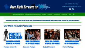 What Racenightservices.co.uk website looked like in 2019 (4 years ago)