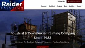 What Raiderpainting.com website looked like in 2019 (4 years ago)