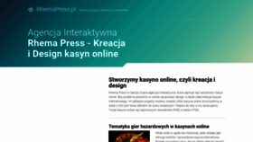 What Rhemapress.pl website looked like in 2019 (4 years ago)