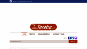 What Recetas.net website looked like in 2019 (4 years ago)