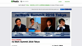 What Re-work-summit-2016-tokyo.peatix.com website looked like in 2019 (4 years ago)