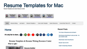 What Resumetemplatesformac.com website looked like in 2019 (4 years ago)