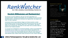 What Rankwatcher.de website looked like in 2019 (4 years ago)