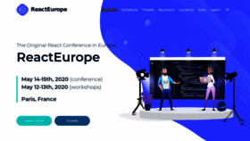 What React-europe.org website looked like in 2019 (4 years ago)