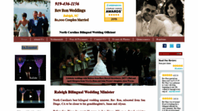 What Reverendronweddings.com website looked like in 2019 (4 years ago)
