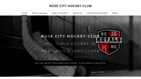 What Rosecityhockeyclub.com website looked like in 2019 (4 years ago)