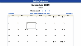 What Rdocalendar.com website looked like in 2019 (4 years ago)