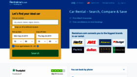 What Rentalcars.com website looked like in 2019 (4 years ago)