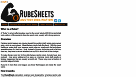 What Rubesheets.com website looked like in 2019 (4 years ago)