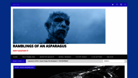 What Ramblingsofanasparagus.com website looked like in 2019 (4 years ago)