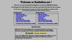 What Radiolists.net website looked like in 2019 (4 years ago)