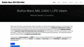 What Ruthiemarx.com website looked like in 2019 (4 years ago)
