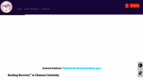 What Readingrecovery.clemson.edu website looked like in 2019 (4 years ago)