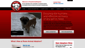 What Rosieanimaladoption.ca website looked like in 2019 (4 years ago)