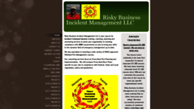 What Riskybusinessincidentmanagement.com website looked like in 2019 (4 years ago)