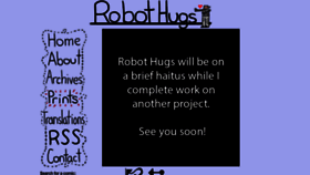 What Robot-hugs.com website looked like in 2019 (4 years ago)