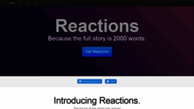What Reactions.co website looked like in 2019 (4 years ago)