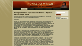 What Ronaldowright.com website looked like in 2019 (4 years ago)