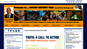 What Rotary7620.org website looked like in 2019 (4 years ago)
