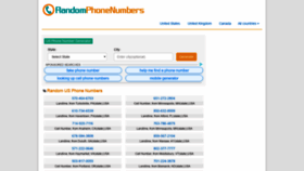 What Randomphonenumbers.com website looked like in 2019 (4 years ago)
