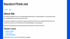 What Randomthink.net website looked like in 2019 (4 years ago)