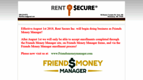 What Rentsecure.org website looked like in 2019 (4 years ago)
