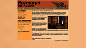 What Rozmarynrestaurant.com website looked like in 2019 (4 years ago)