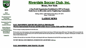 What Riverdalesoccerclub.org website looked like in 2019 (4 years ago)