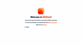 What Rsshub.app website looked like in 2019 (4 years ago)