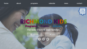 What Richmondkids.ca website looked like in 2019 (4 years ago)