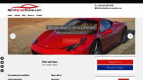 What Rentferraridubai.com website looked like in 2019 (4 years ago)