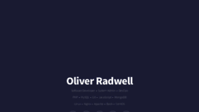 What Radwell.codes website looked like in 2019 (4 years ago)