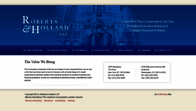 What Robertsandholland.com website looked like in 2019 (4 years ago)