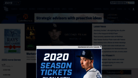 What Raysbaseball.com website looked like in 2019 (4 years ago)