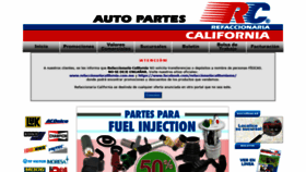 What Refaccionariacalifornia.com.mx website looked like in 2019 (4 years ago)