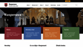 What Raspenava.cz website looked like in 2019 (4 years ago)