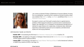 What Reaganmozer.com website looked like in 2019 (5 years ago)